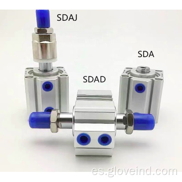 Cilindro neumático de tipo delgado de doble vástago SDAD